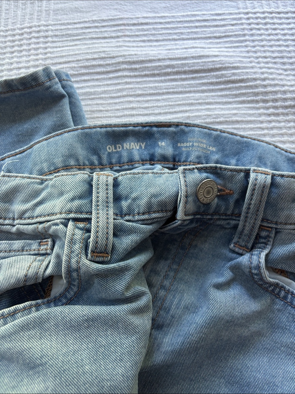 Old Navy Light Blue Baggy Wide Leg Jeans